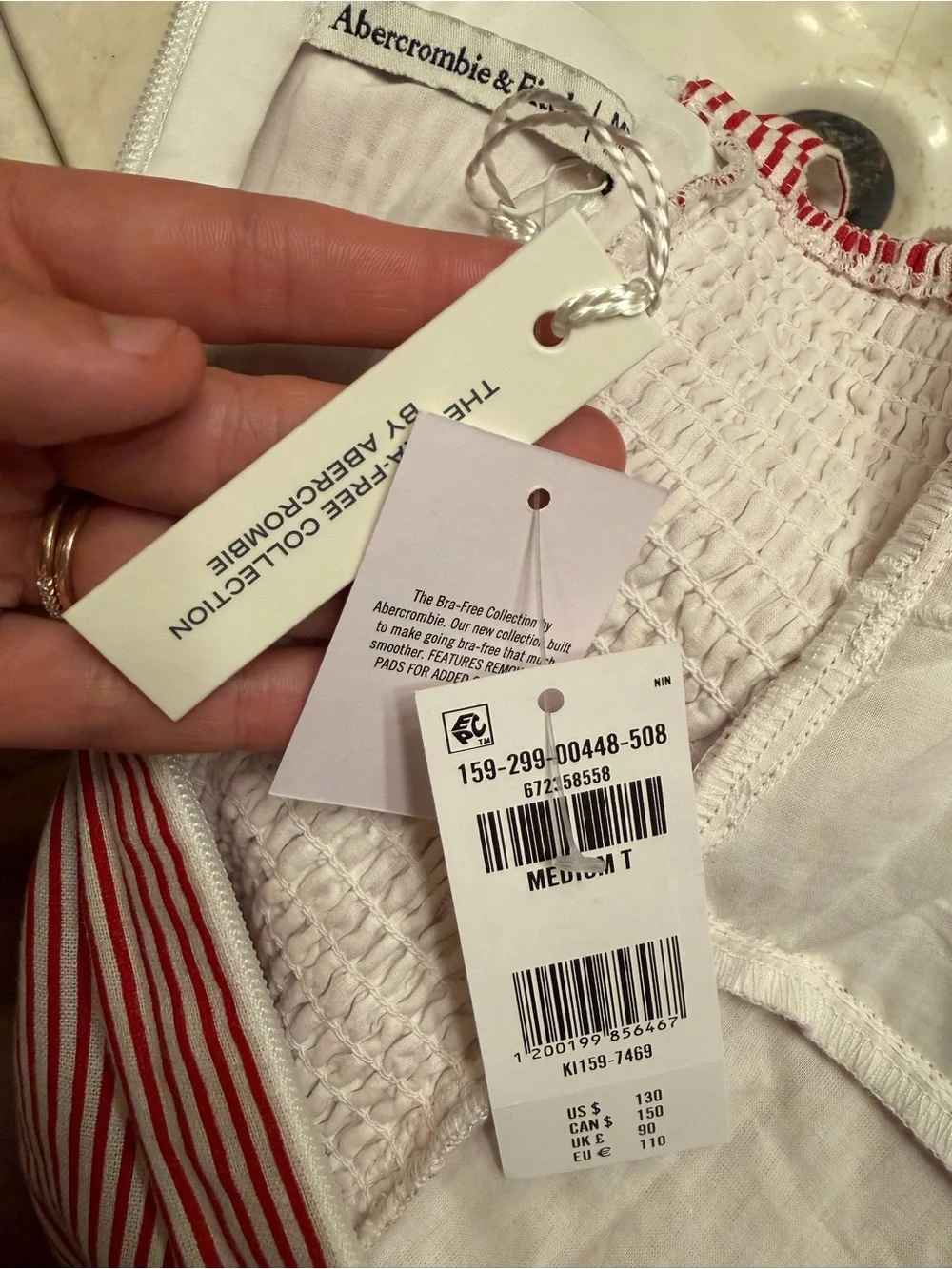 Linen Blend A&F Dylan Bra Free Midi Dress